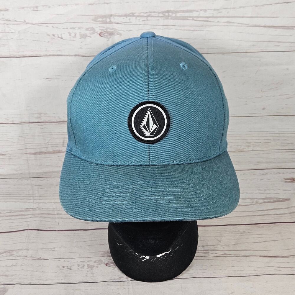 Volcom Snapback Hat Baseball Cap Men's One Size Adjustable Teal Black Logo